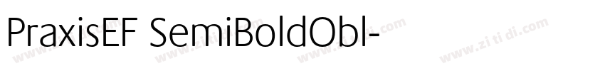 PraxisEF SemiBoldObl字体转换